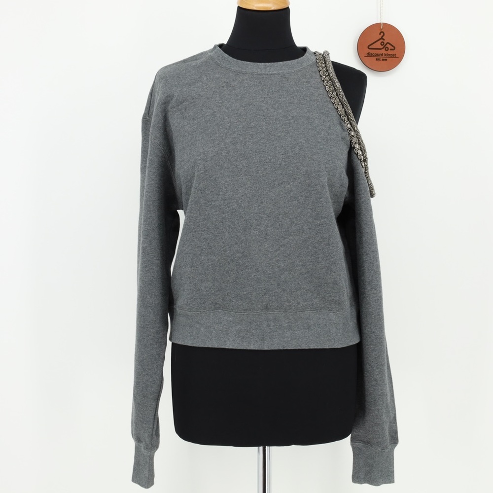THE KOOPLES SPORT Embellished Cold Shoulder Sweater